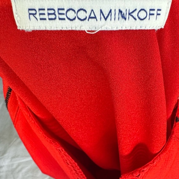 Rebecca Minkoff red bohemian dress drawstring, elastic waist with tassels size 6 - Picture 14 of 15